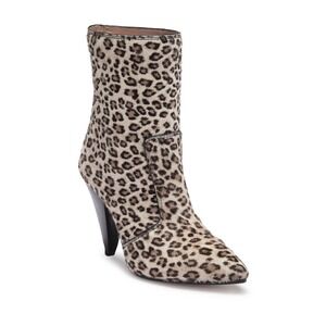 STUART‎ WEITZMAN Womens Atomwest Haircalf Boot Size 9 Leopard Cone Heel Bootie